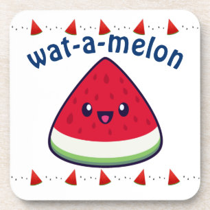 Cute Smiling Kawaii Watermelon Coaster