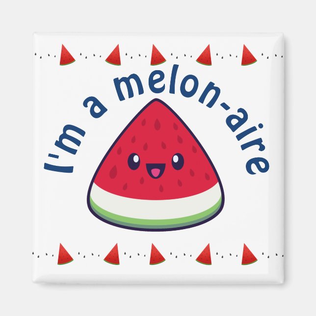 Cute Smiling Kawaii Watermelon   Magnet (Front)