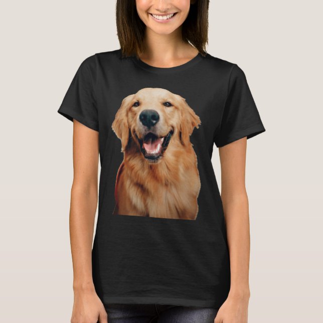 Cute Smiling Labrador Retriever Dog T-Shirt (Front)
