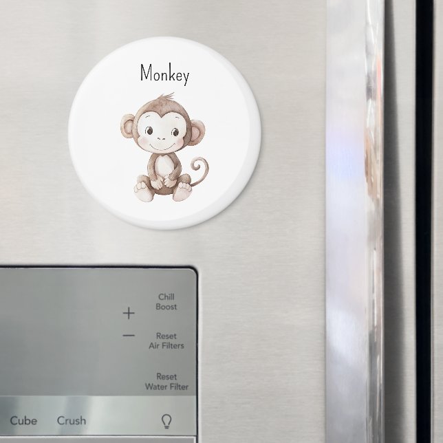 Cute Smiling Monkey Animal Magnet (In Situ (Fridge))