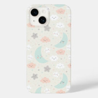 Cute Smiling Pastel Sky Pattern