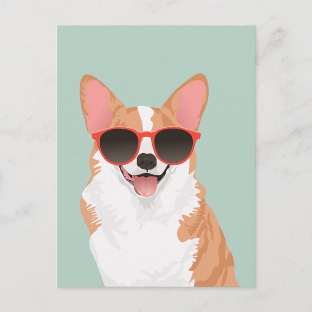 Cute Smiling Pembroke Welsh Corgi for Dog Lovers Postcard (Front)