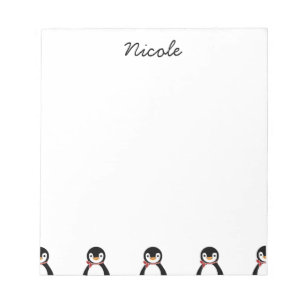 Cute Smiling Penguin with Scarf Notepad
