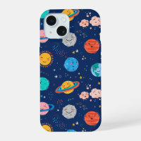 Cute Smiling Planet Pattern