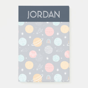 Cute Smiling Planet Pattern Post-it Notes
