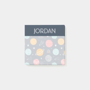 Cute Smiling Planet Pattern Post-it Notes