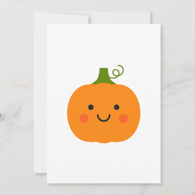 Cute smiling pumpkin party invitation (Front)