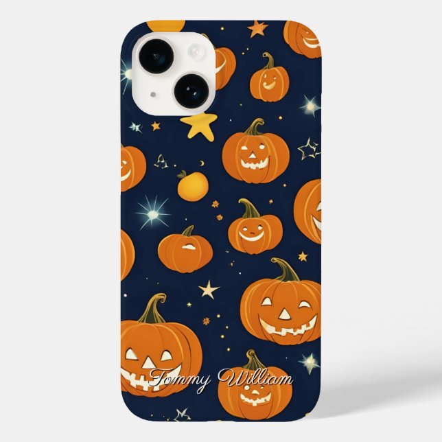 Cute Smiling Pumpkins for Halloween Case-Mate iPhone Case (Back)