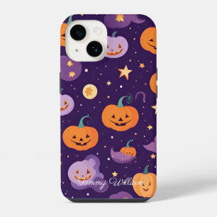 Cute Smiling Pumpkins For Halloween iPhone 14 Case