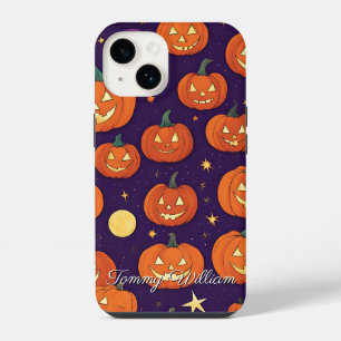 Cute Smiling Pumpkins For Halloween iPhone 14 Case