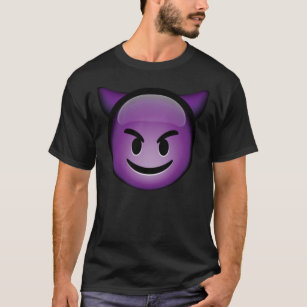 Cute Smiling Purple Devil Emoji Essential  T-Shirt