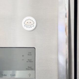 Cute Smiling Rain Cloud Raining Hearts Aesthetic Magnet