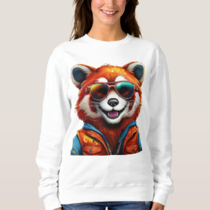 Cute smiling red panda sweatshirt