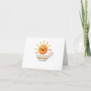 Cute Smiling Sun Birthday Thank You Card - Sun Kis