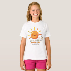 Cute Smiling Sun Birthday Wishes Toddler T-Shirt