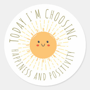 Cute Smiling Sun  Classic Round Sticker