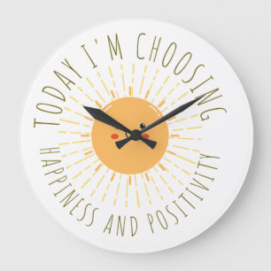 Cute Smiling Sun Large Clock