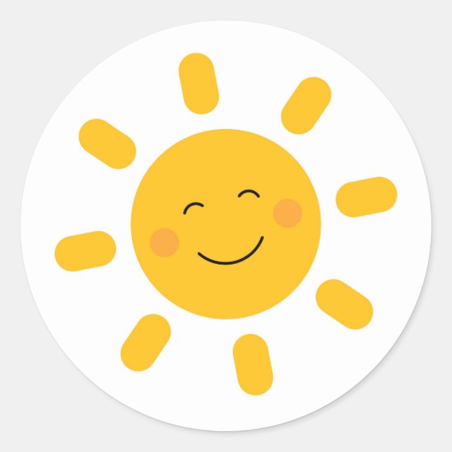Cute smiling sun Sticker (Front)