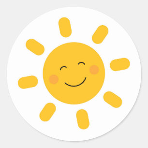 Cute smiling sun Sticker