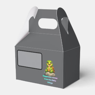 Cute Smiling Turtle Inspirational Quote Design Favour Box