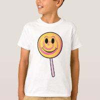 Cute Smiling Yellow Cartoon Lollipop