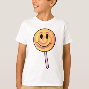 Cute Smiling Yellow Cartoon Lollipop T-Shirt