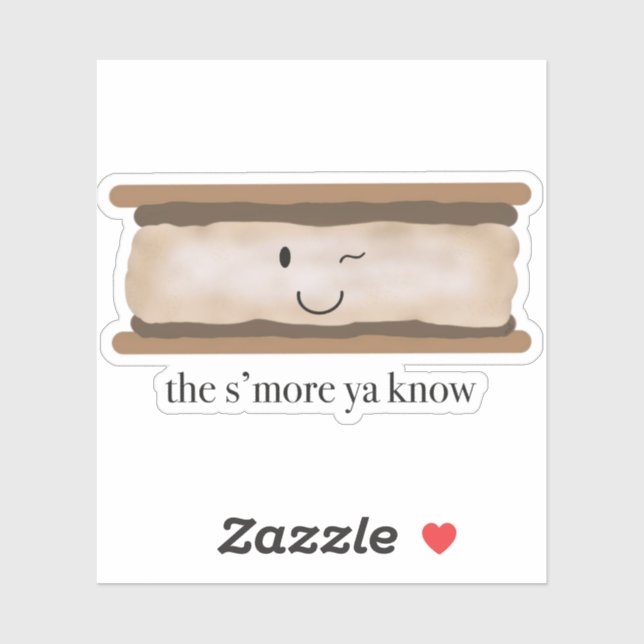 Cute S'more Campfire Sticker (Sheet)
