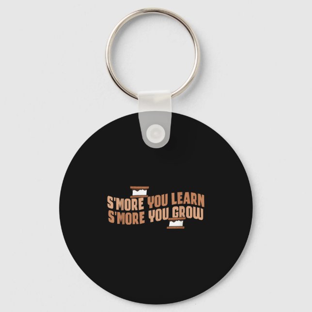 Cute Smore You Learn Smore You Grow Motivation  Key Ring (Front)