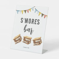 Cute Smores Camping Rustic Birthday Custom Sign