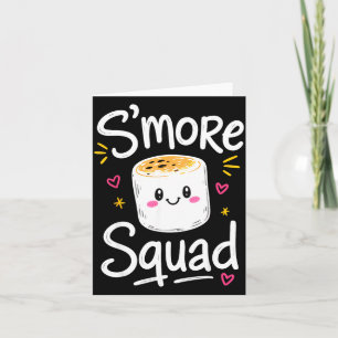 Cute s'mores family marshmallow  card