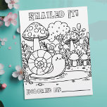 Cute Snail and Mushrooms | Colour Me Page<br><div class="desc">A snail crawling by cute mushrooms in a cottage core style colouring flier. Cute adult colouring page for kids,  teens or adults,  Simple thick lines to make colouring easier. You can order in bulk for classrooms or colouring parties.</div>