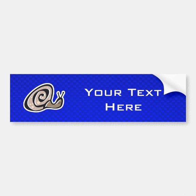 Cute Snail; Blue Bumper Sticker (Front)