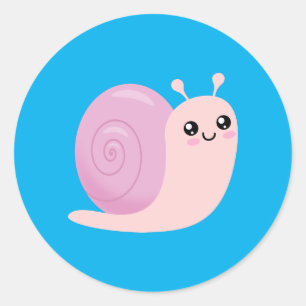 Cute Snail Classic Round Sticker