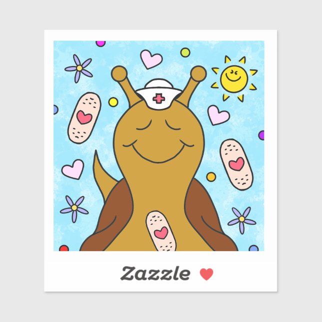 Cute Snail Get Well Soon Vinyl (Sheet)