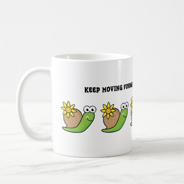 Cute Snail Illustration Mug - Quirky Nature Gift (Left)