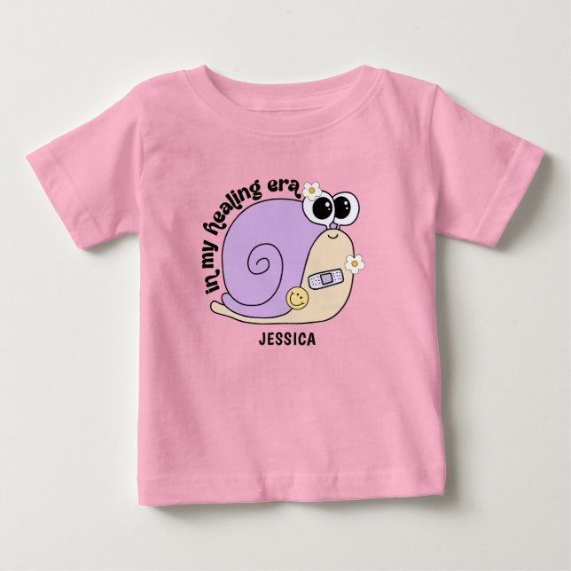 Cute Snail | In My Healing Era Baby T-Shirt (Front)