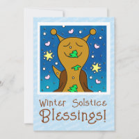 Cute Snail Winter Solstice Blessings | 