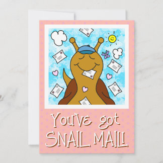 Cute Snail You’ve Got Mail Greeting  Card
