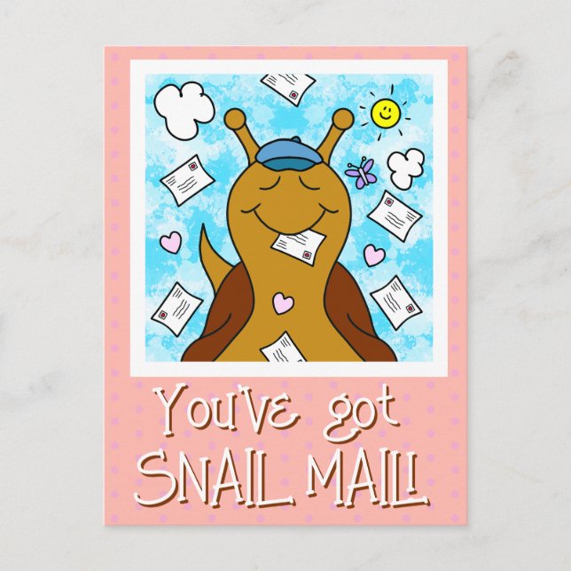 Cute Snail You’ve Got Mail Postcard (Front)
