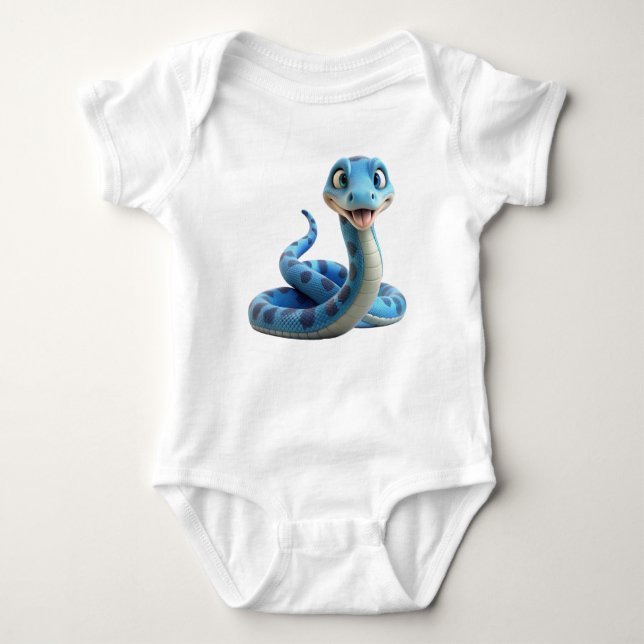 Cute Snake Baby Bodysuit (Front)