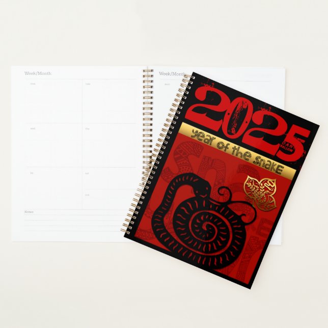 Cute Snake Chinese Year 2025 Zodiac Birthday LP Planner (Display)