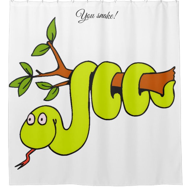 Cute Snake Shower Curtain (Front)
