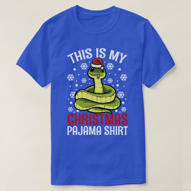 Cute Snake This is my Christmas Pajama  Gift T T-Shirt (Design Front)