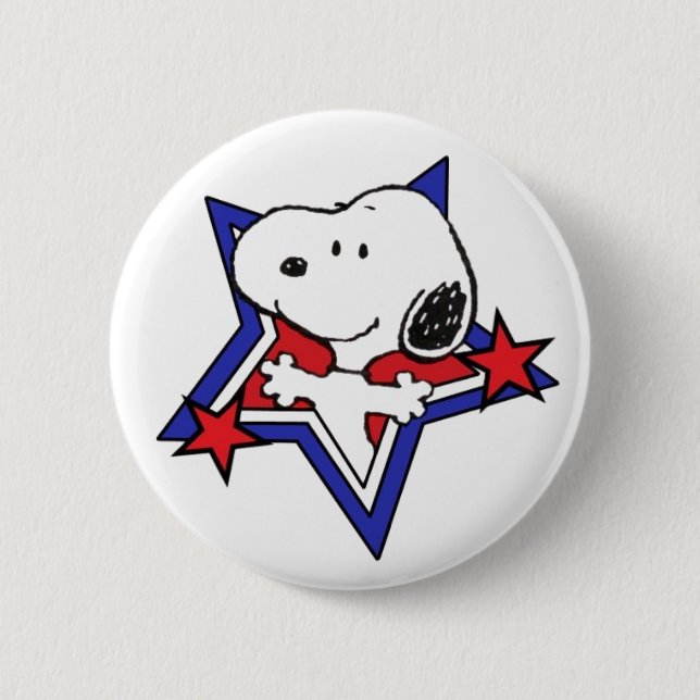 Cute Snoopy Button – Classic Peanuts Style Accesso (Front)