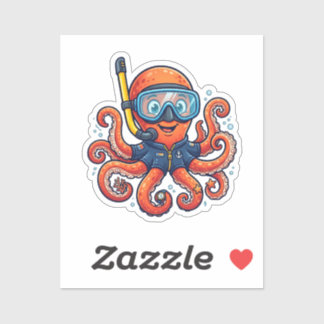 Cute Snorkeling Octopus - Ocean Explorer