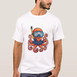 Cute Snorkeling Octopus - Ocean Explorer T-Shirt