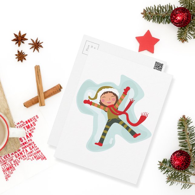 Cute Snow Angel Girl Postcard (Creator Uploaded)