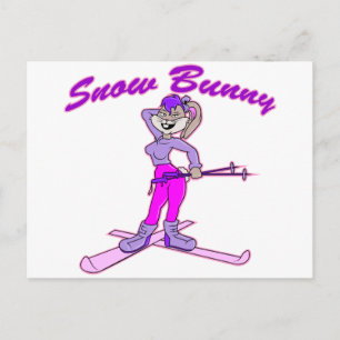 Cute Snow Bunny Postcard