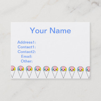 Cute Snow Cones Business Card