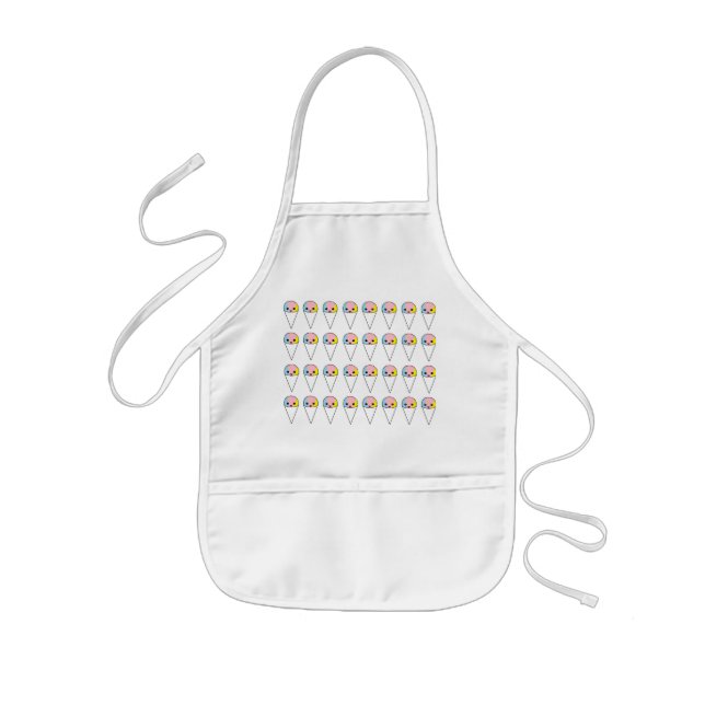 Cute Snow Cones Kids Apron (Front)
